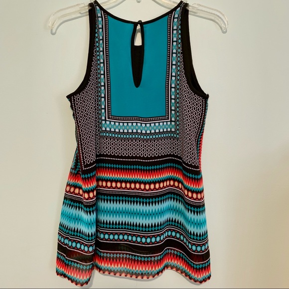 NWOT Boho BCX Flowy Top w/ Necklace Attached S - Picture 3 of 8